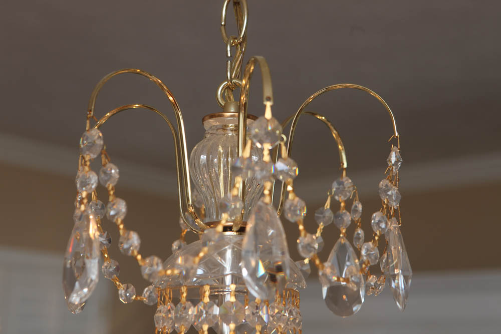 Schonbek Le Belle Brass and Crystal Chandelier