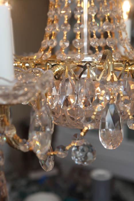 Schonbek Le Belle Brass and Crystal Chandelier