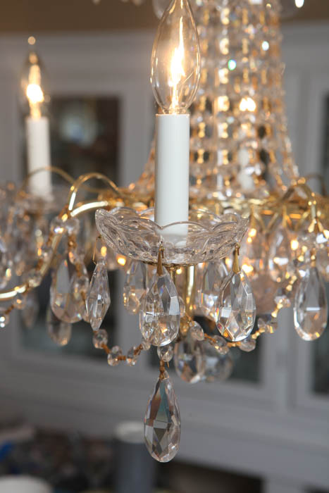 Schonbek Le Belle Brass and Crystal Chandelier