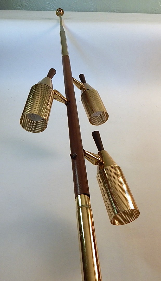 Mid-Century Modern Tension Mounted Floor To Ceiling Lamp