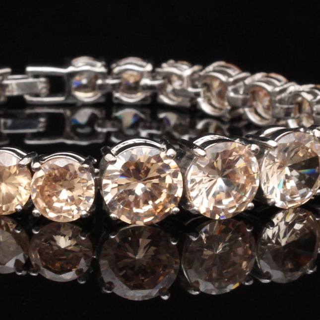 Silver Tone Cubic Zirconia Bracelet