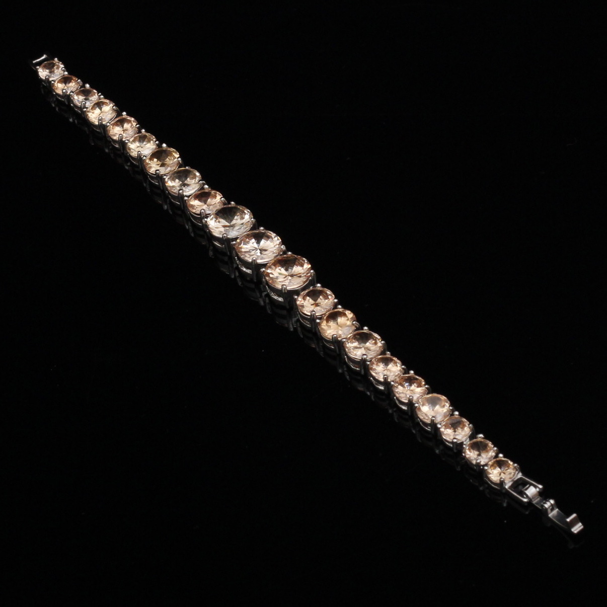 Silver Tone Cubic Zirconia Bracelet