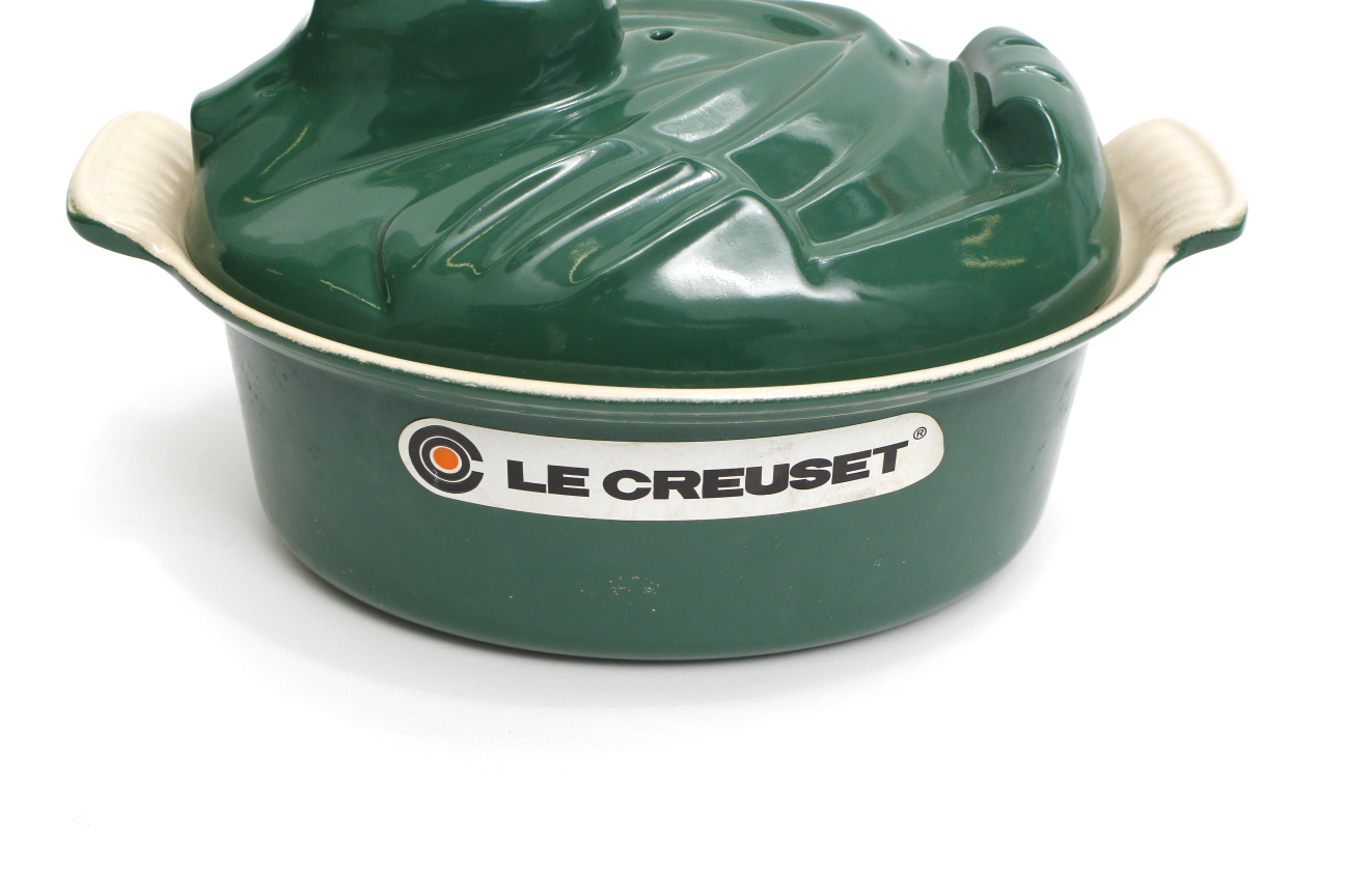 Vintage Le Creuset Hunter Green Duck Terrine