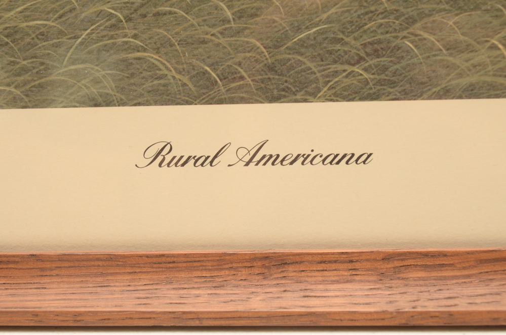 Signed "Rural Americana" Offset Lithograph by Jim Harrison