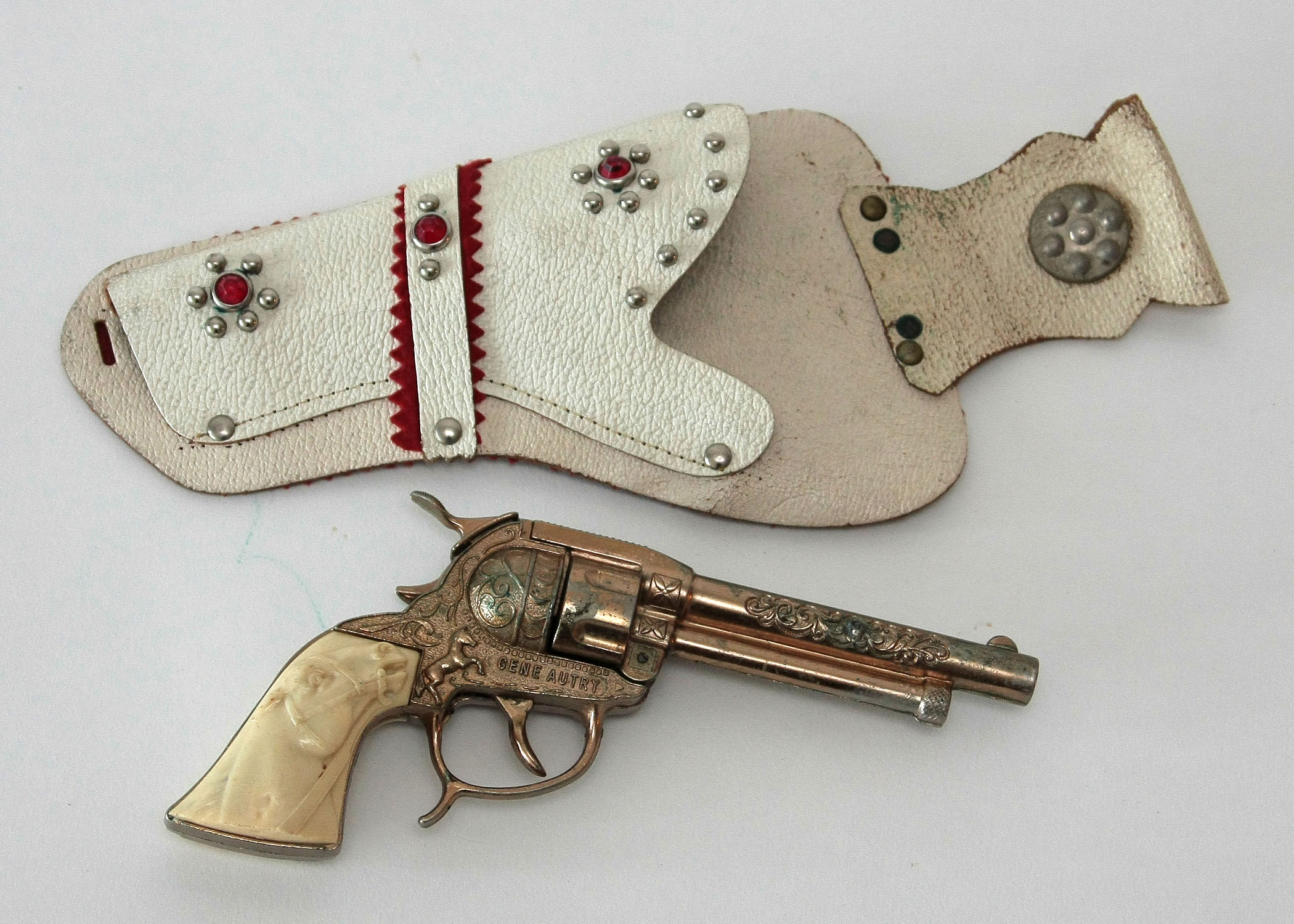 Vintage Gene Autry Toy Cap Guns and Holster