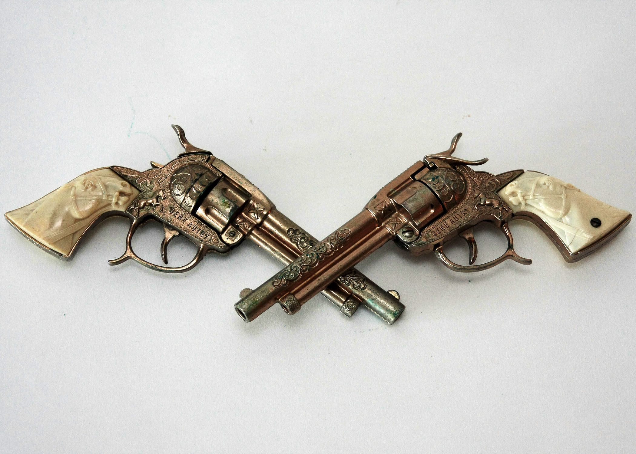 Vintage Gene Autry Toy Cap Guns and Holster