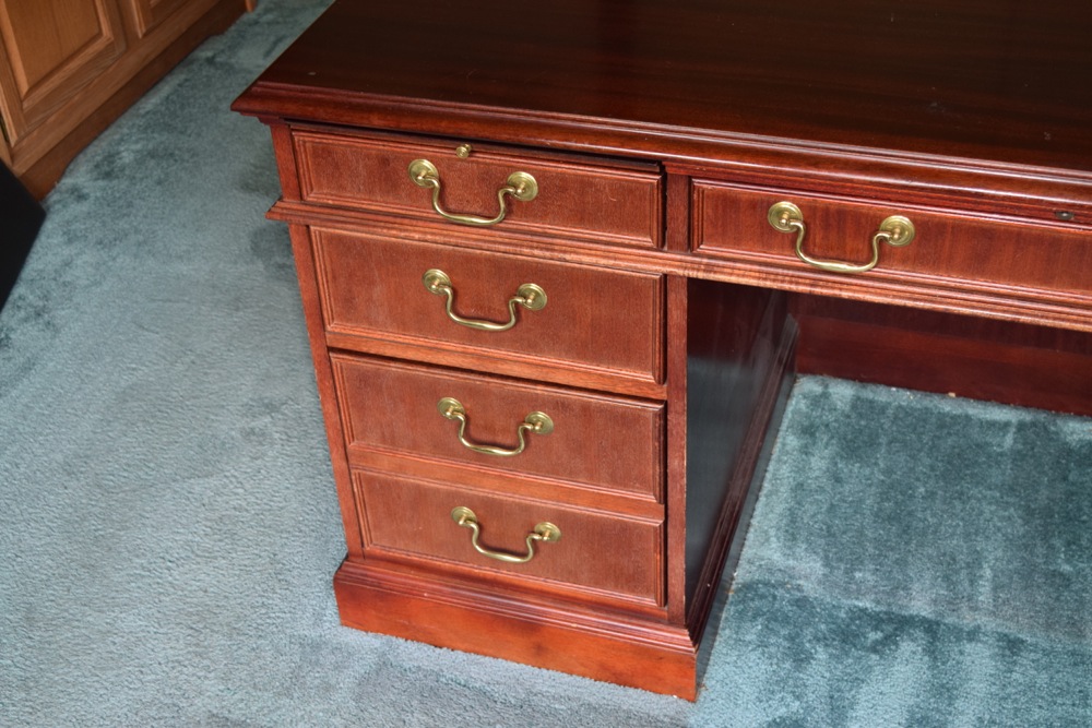 Mahogany Jasper Cabinet Company Executive Desk