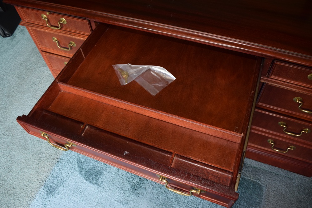 Mahogany Jasper Cabinet Company Executive Desk