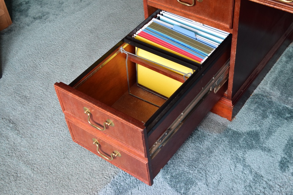 Mahogany Jasper Cabinet Company Executive Desk