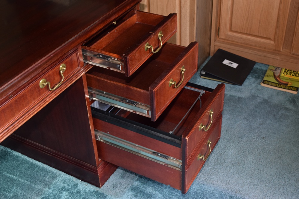 Mahogany Jasper Cabinet Company Executive Desk