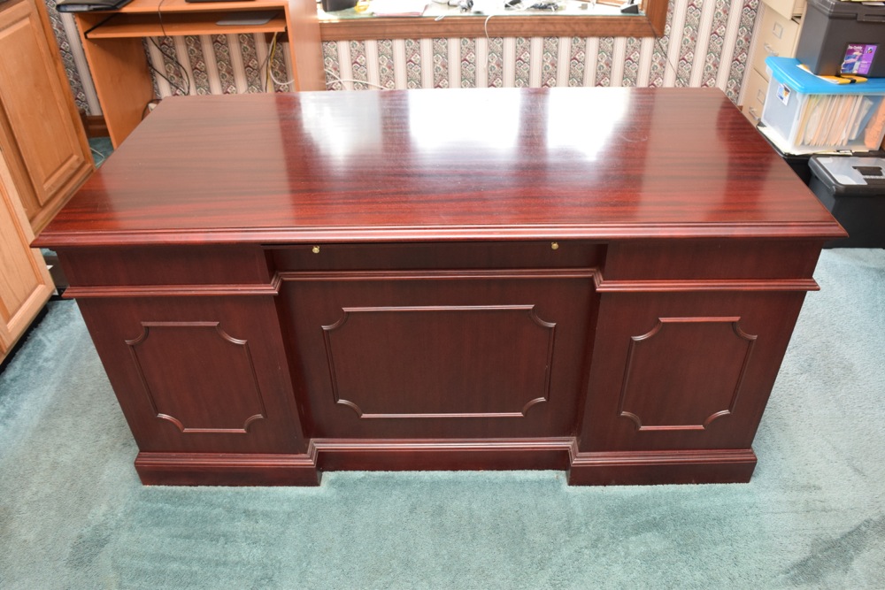 Mahogany Jasper Cabinet Company Executive Desk