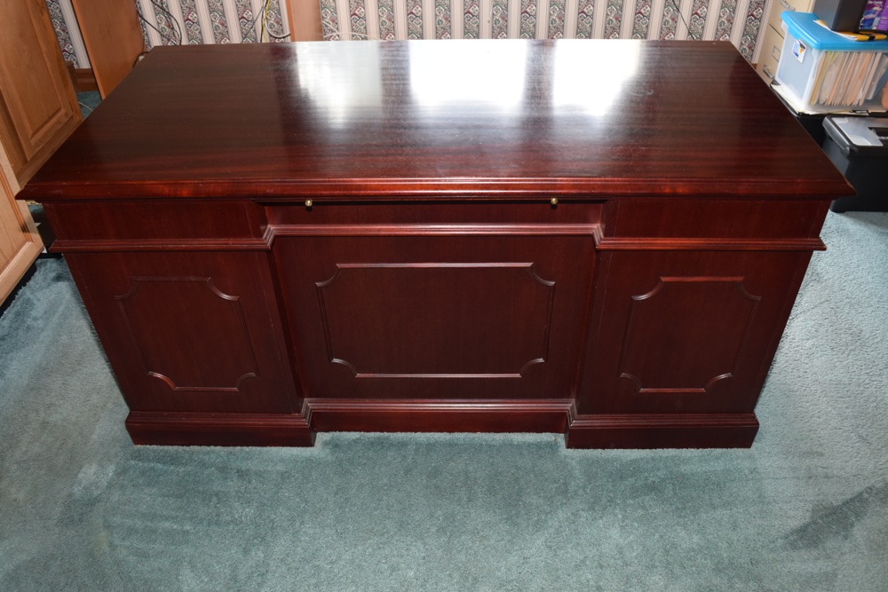 Mahogany Jasper Cabinet Company Executive Desk