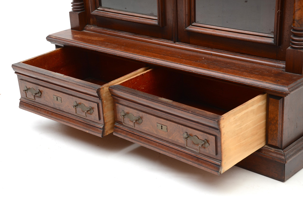 Victorian Eastlake Walnut Bookcase