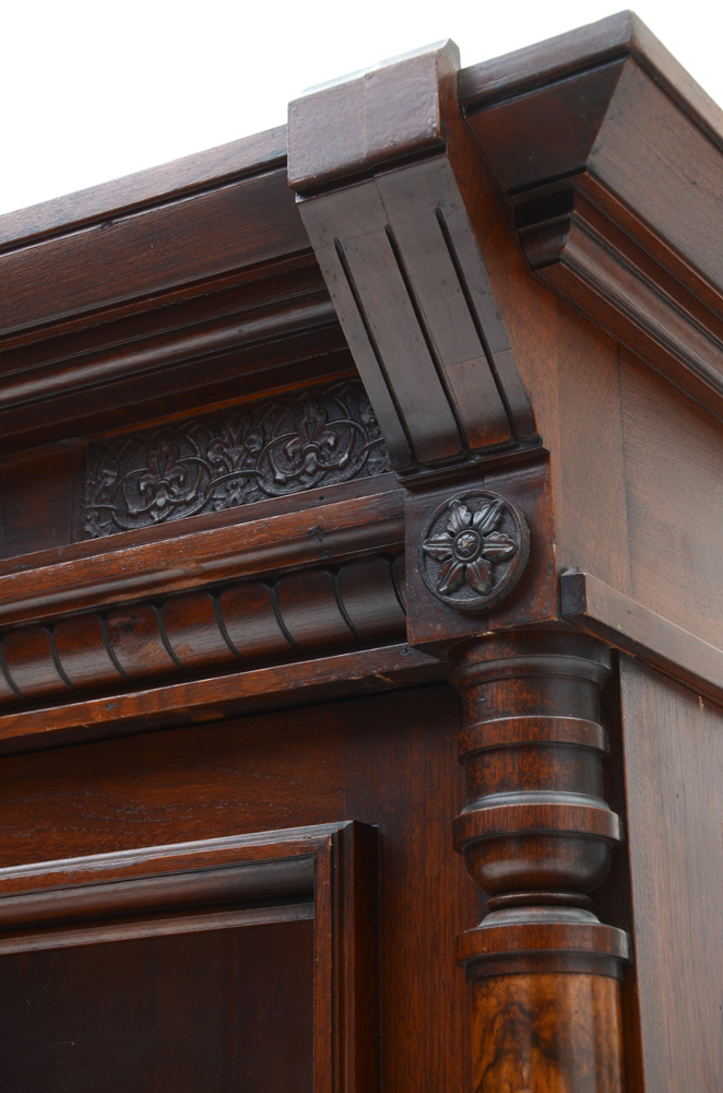 Victorian Eastlake Walnut Bookcase