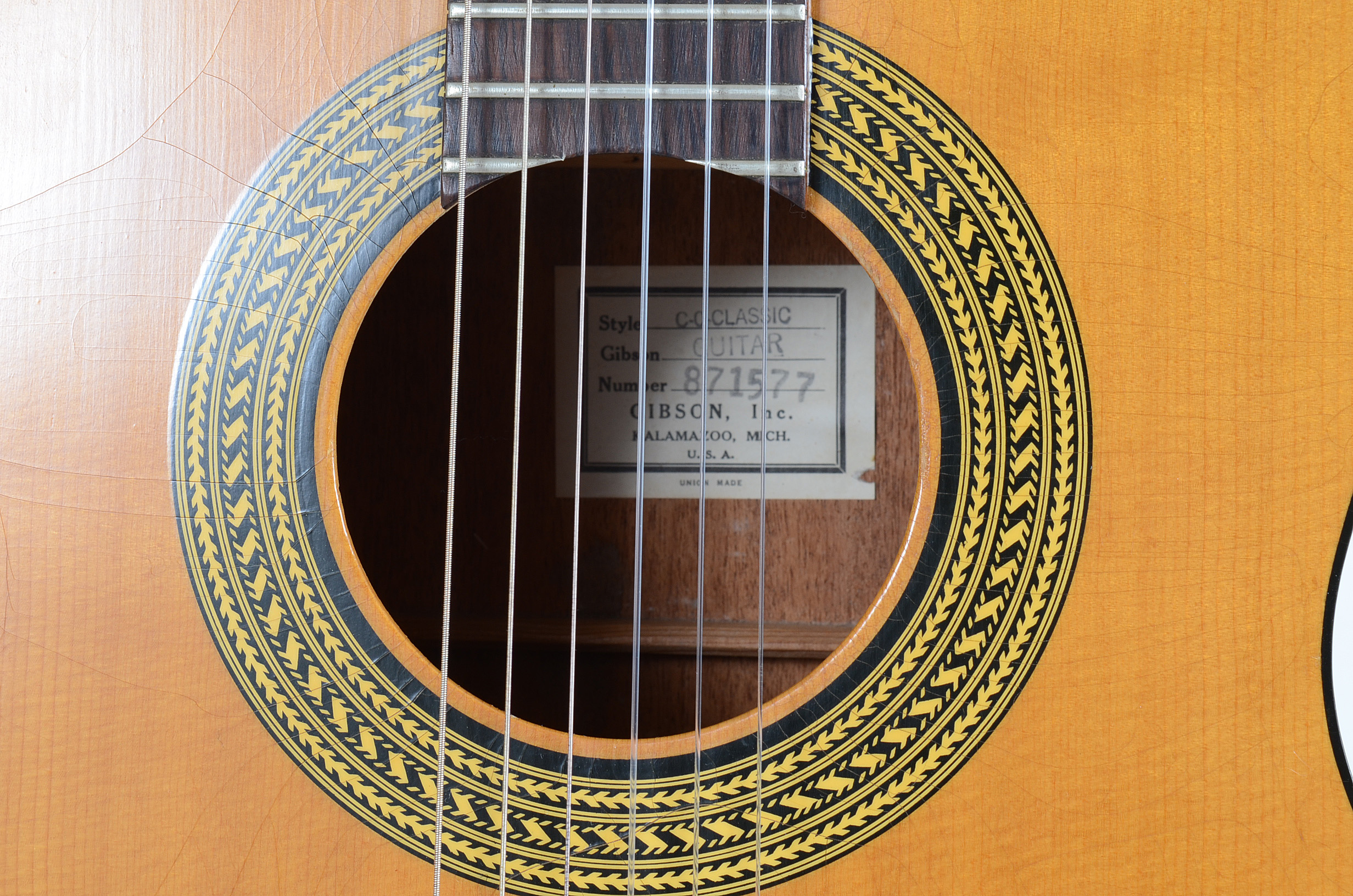 Vintage 1967 Gibson C-O Classical Style Acoustic Guitar