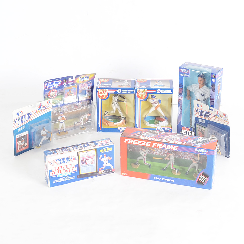 Collection Of Kenner Starting Line-Up Boxed Baseball Figures