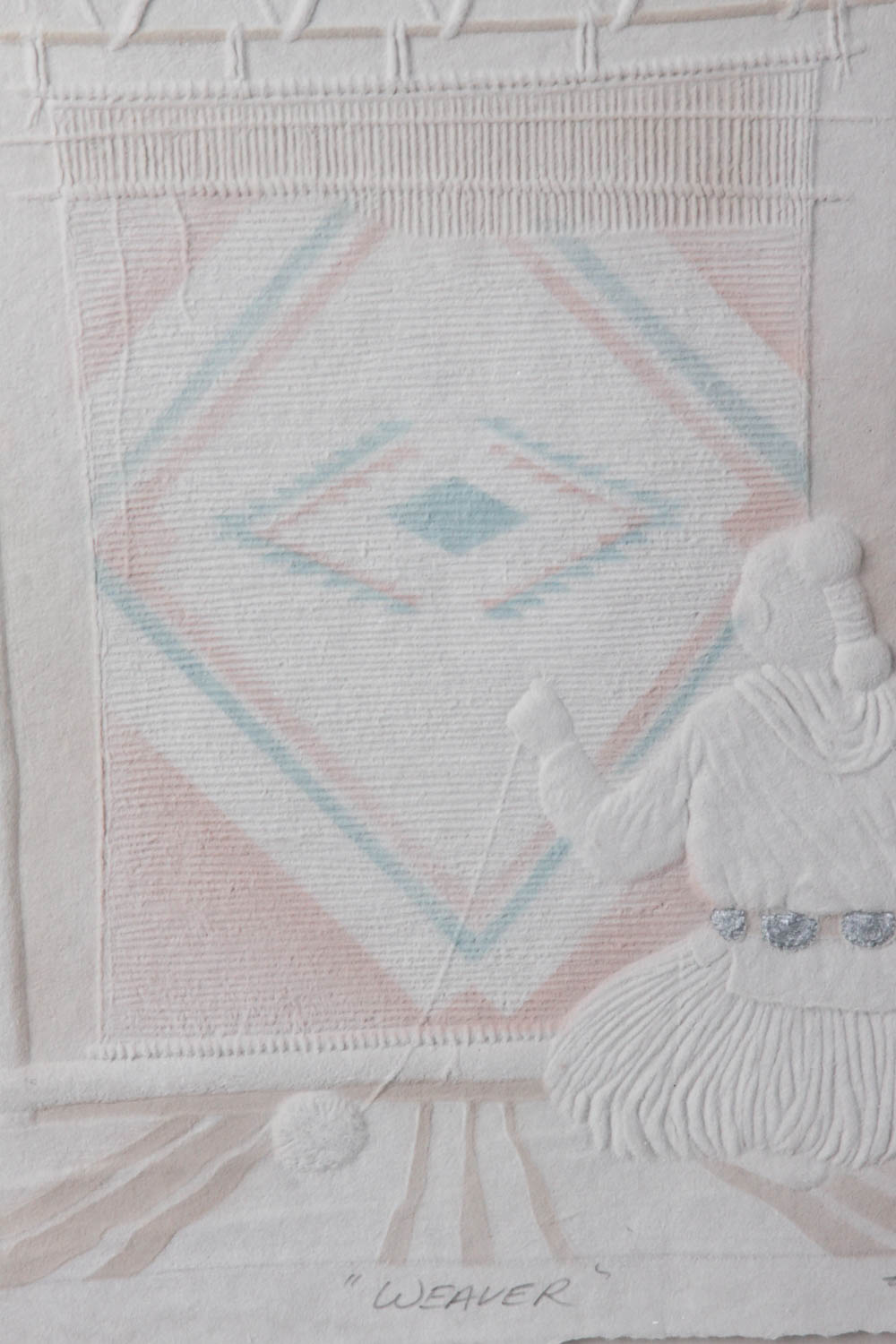 Wess Signed Embossed Paper Piece "Weaver"