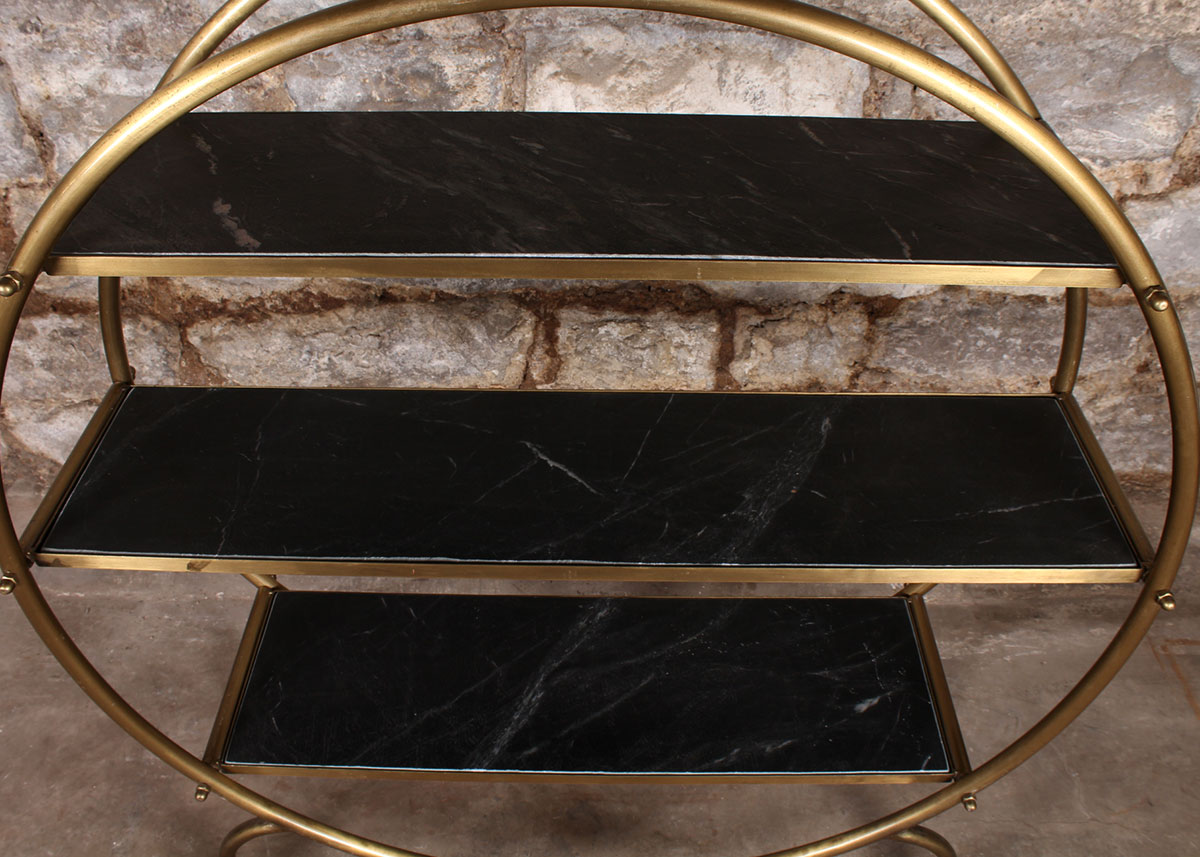 Art Deco Circular Bar Cart