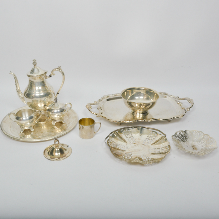Collection of Silver Plated Serving Ware