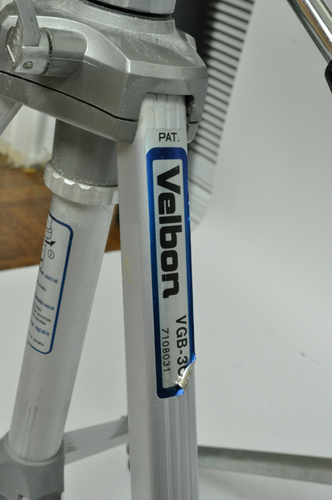 Vintage Velbon Tripod and Da-Lite Comet Projector Screen Set