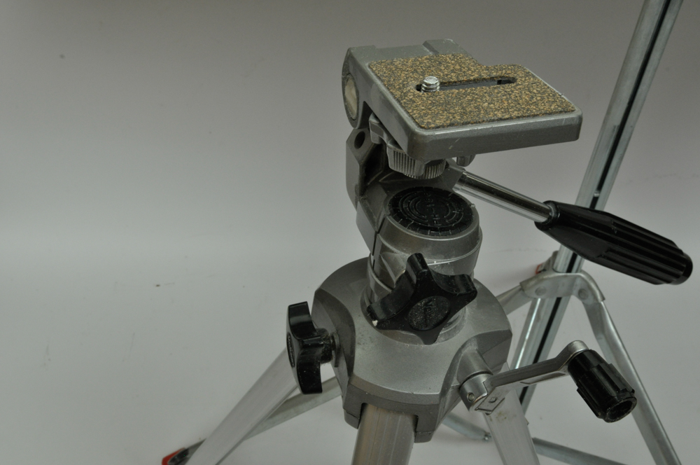 Vintage Velbon Tripod and Da-Lite Comet Projector Screen Set