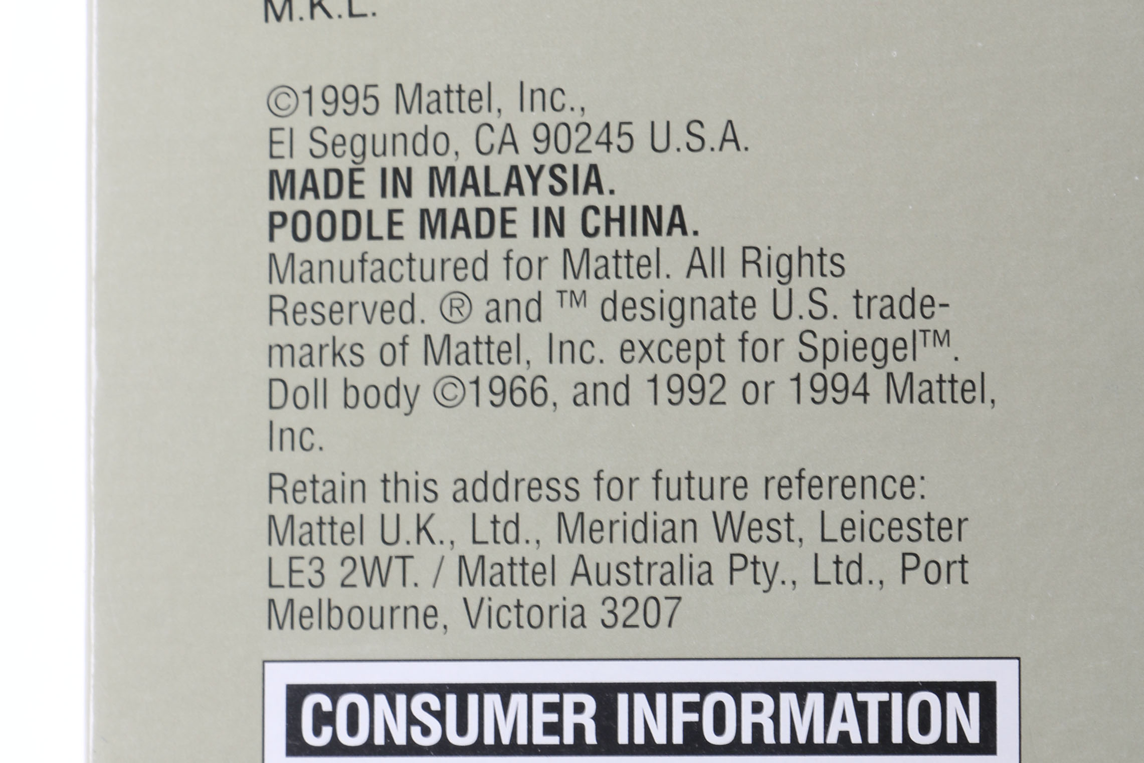 Limited Edition Spiegel "Shopping Chic" Barbie Doll