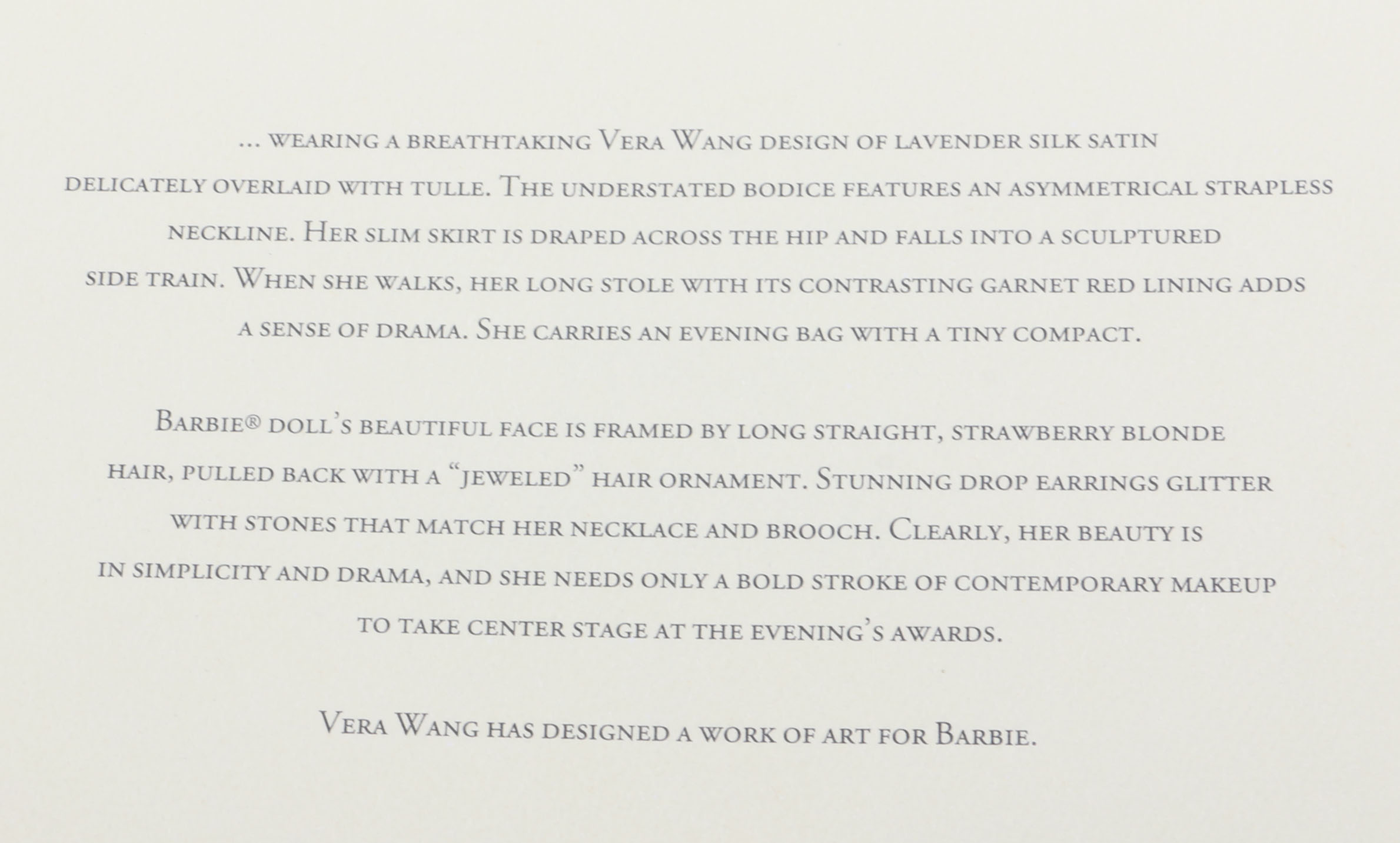 1999 Limited Edition "Vera Wang" Barbie