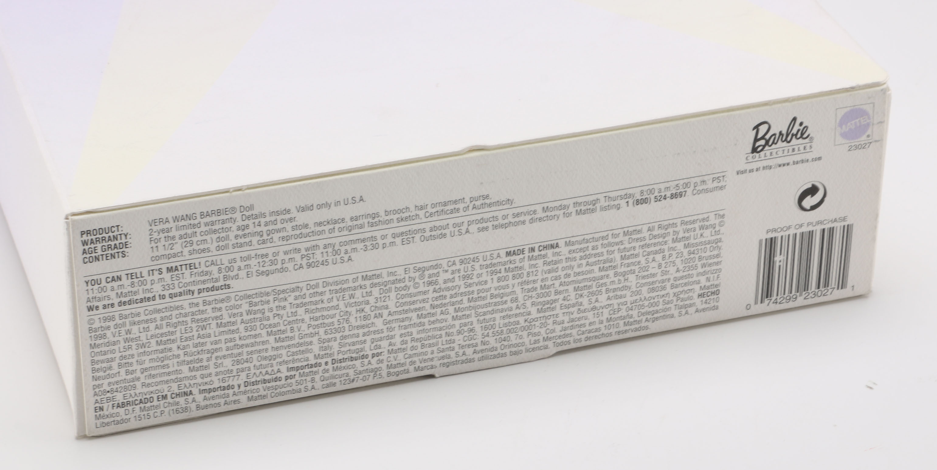 1999 Limited Edition "Vera Wang" Barbie