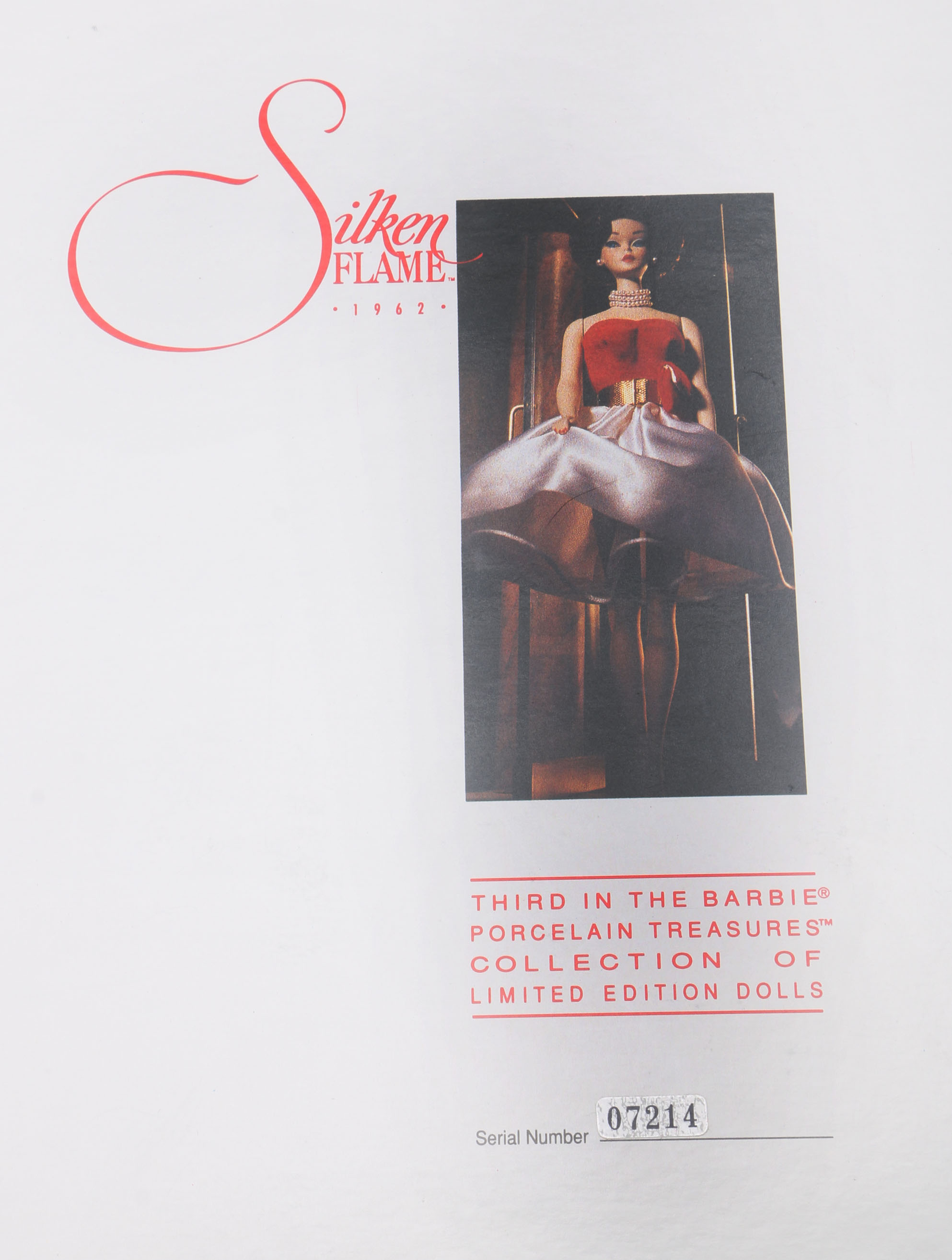 1992 "Silken Flame" Porcelain Barbie Doll