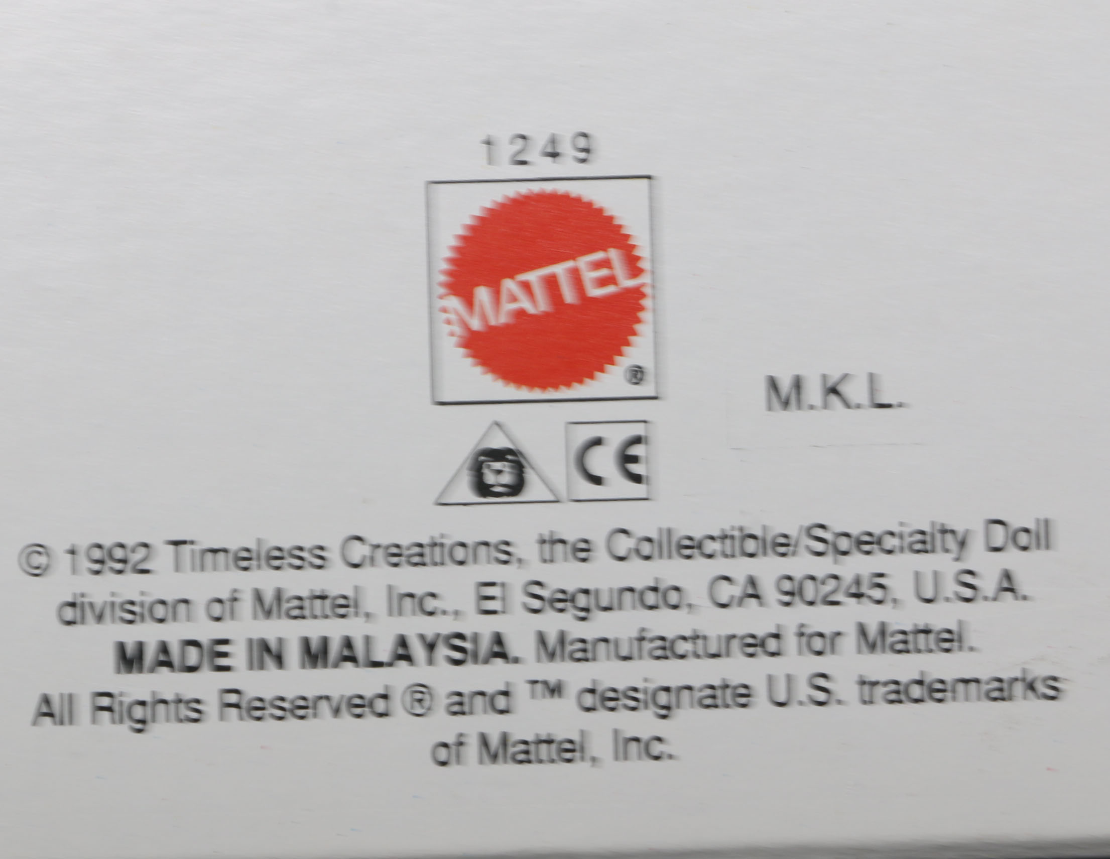 1992 "Silken Flame" Porcelain Barbie Doll