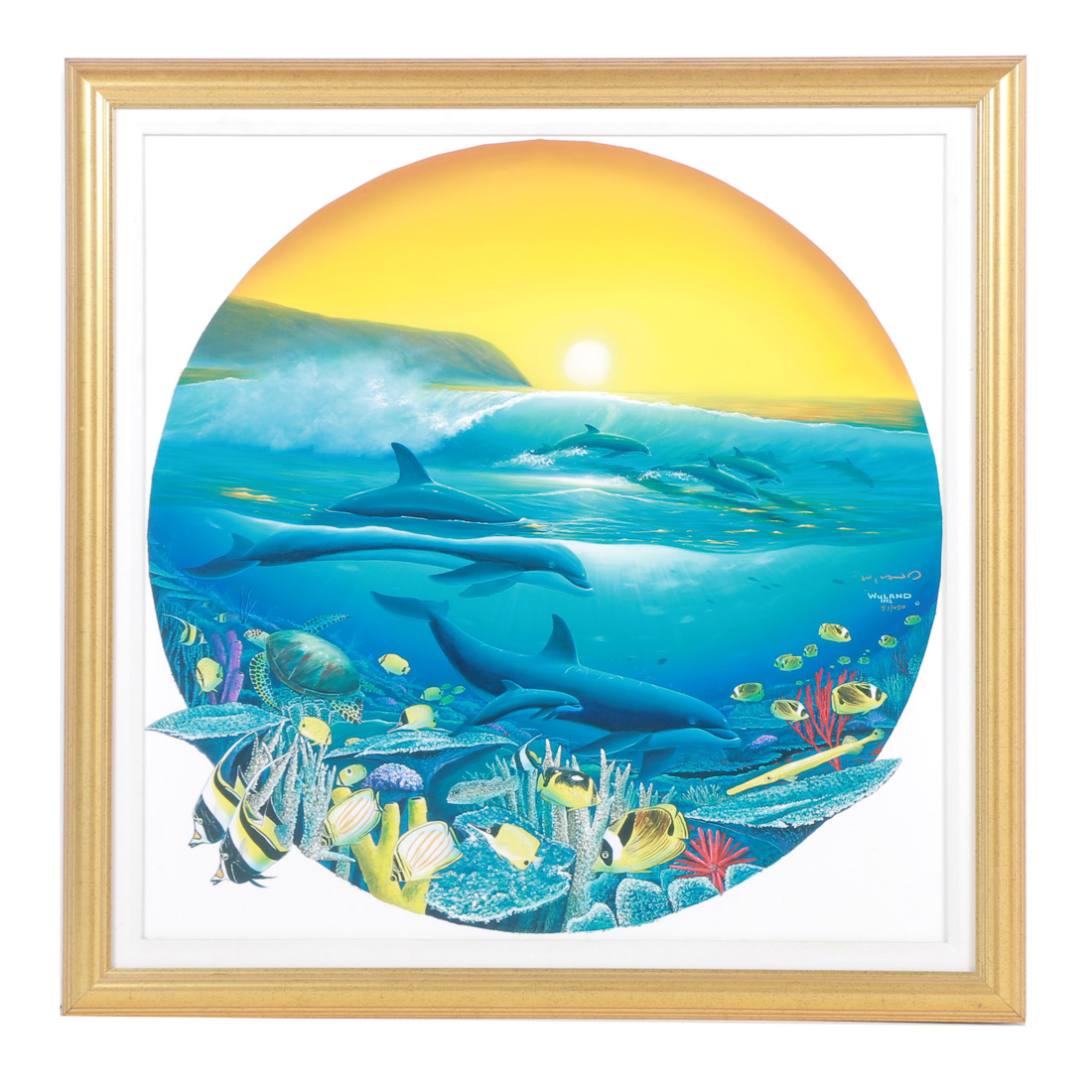 1992 Robert Wyland Limited Edition Signed Offset Lithograph "Surfing"