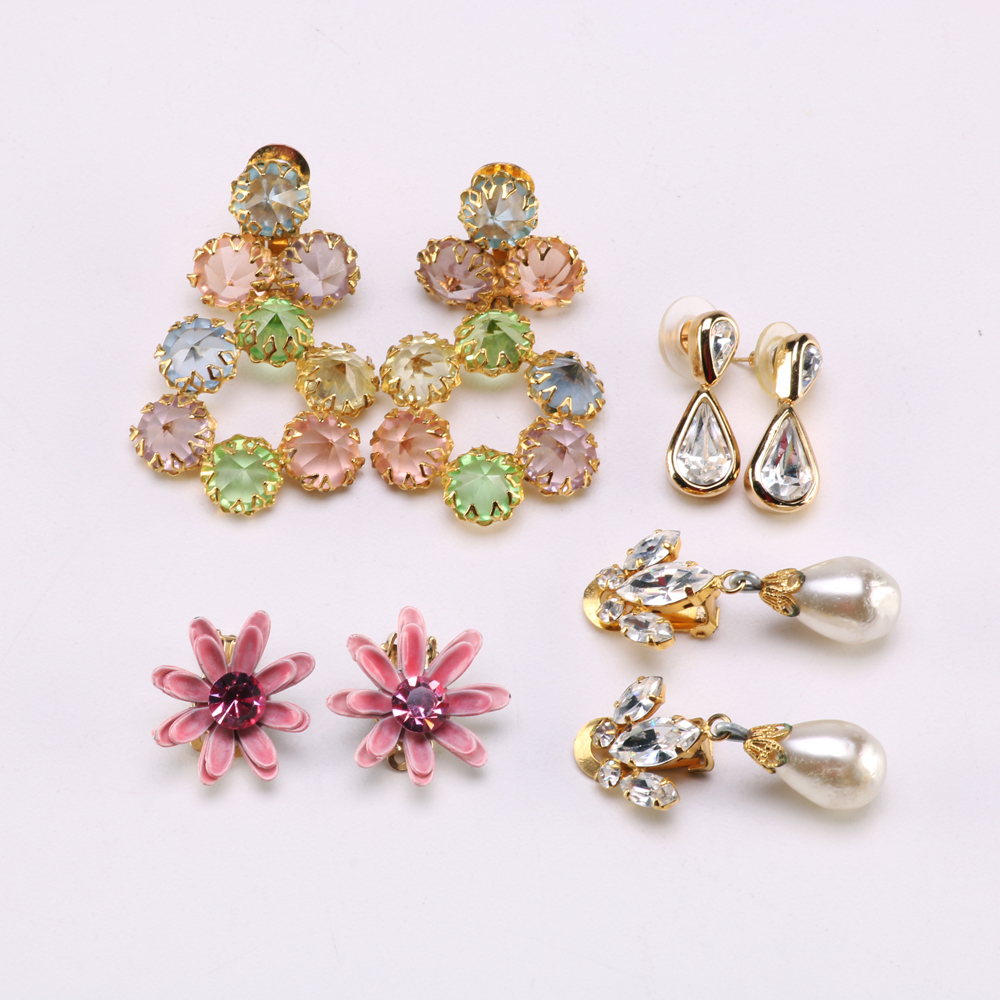 Costume Earrings Including Christian Dior