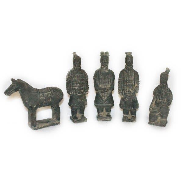 Replica Five Piece Terracotta Qin Warriors and Horse