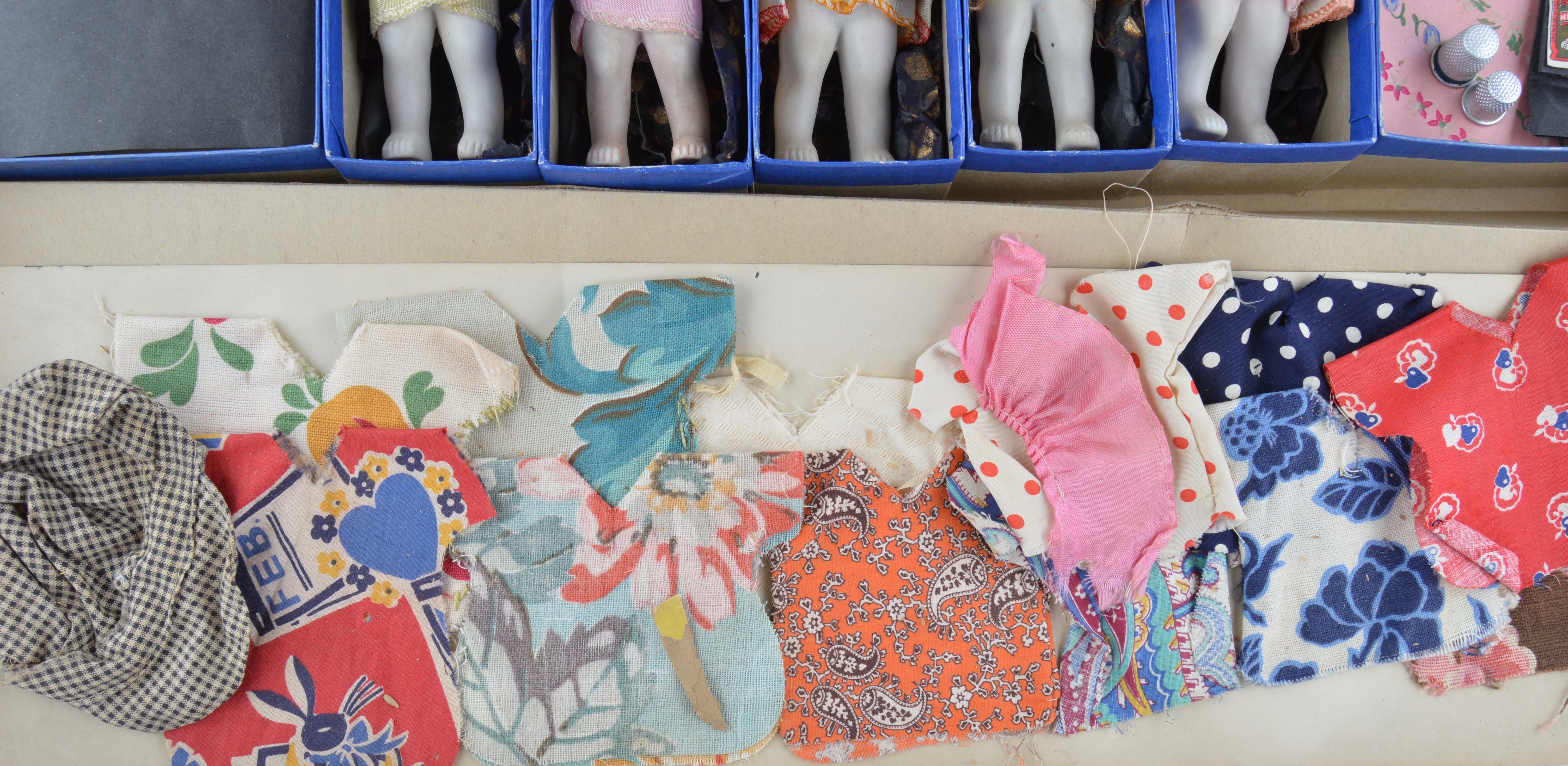 Two Vintage Dionne Quintuplets Play and Sewing Sets in Boxes