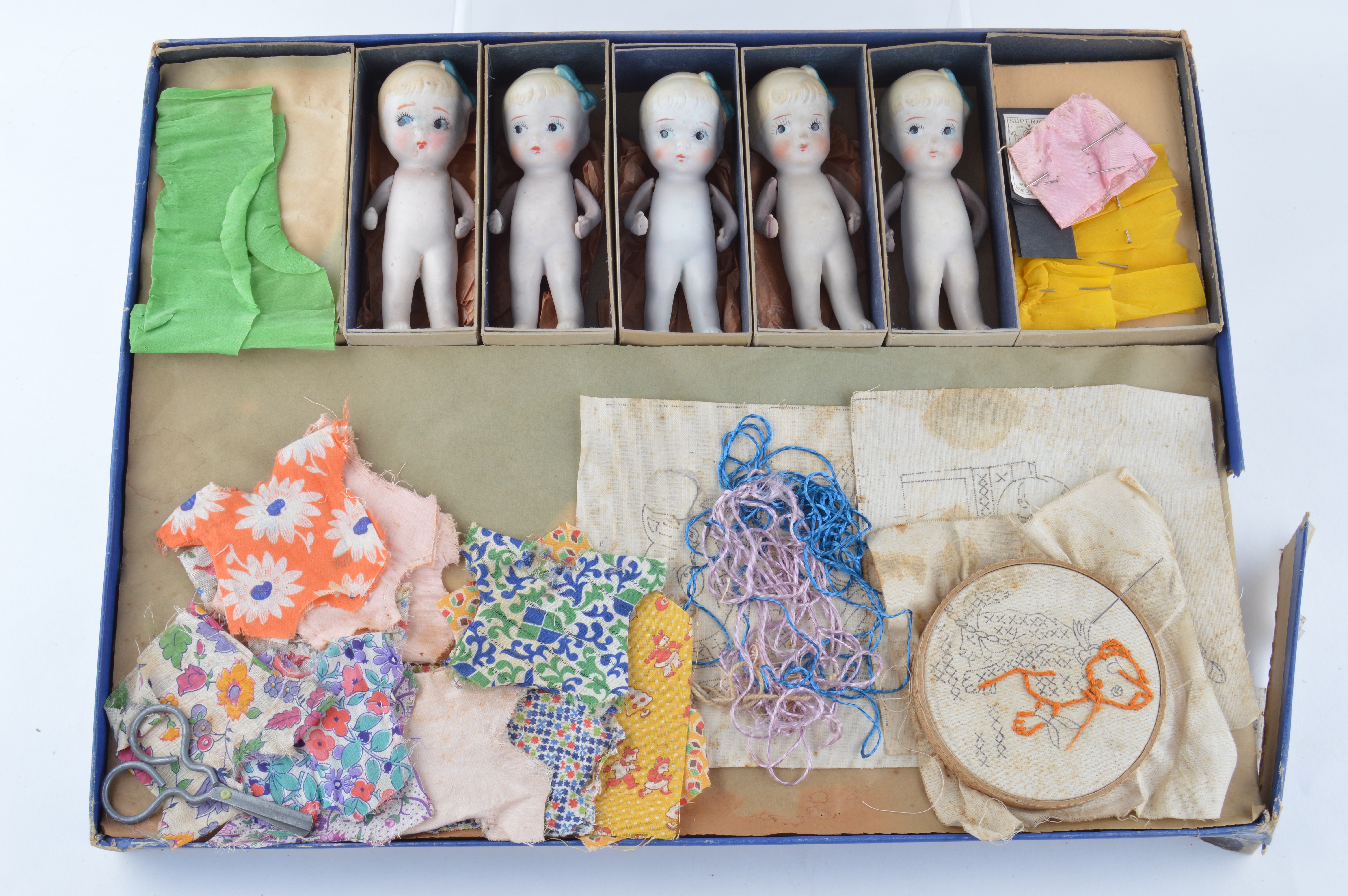 Two Vintage Dionne Quintuplets Play and Sewing Sets in Boxes