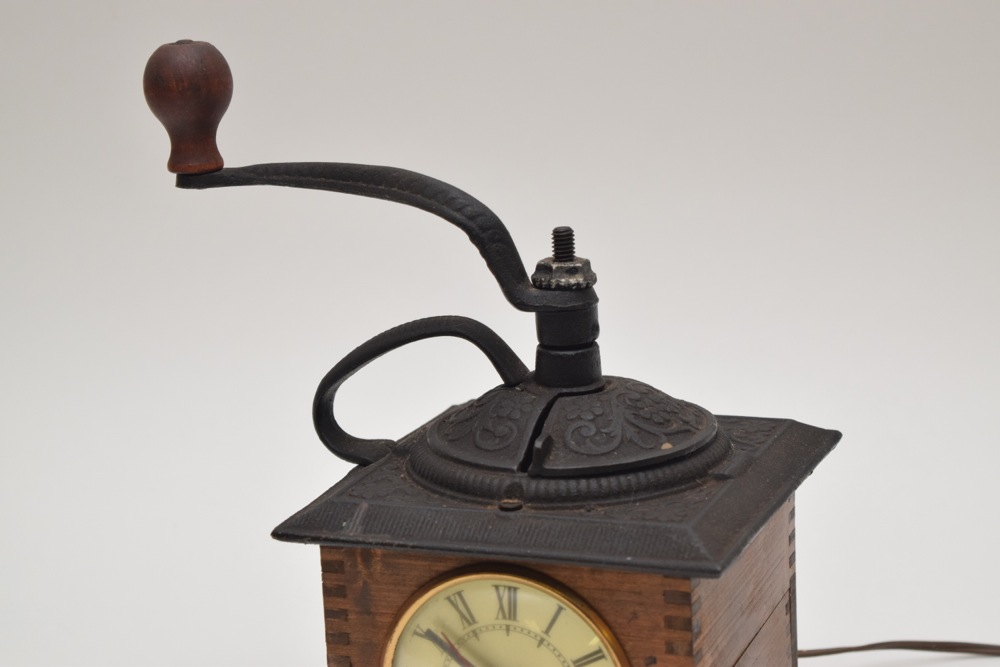 Vintage Coffee Grinder Clock