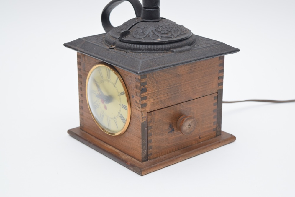 Vintage Coffee Grinder Clock