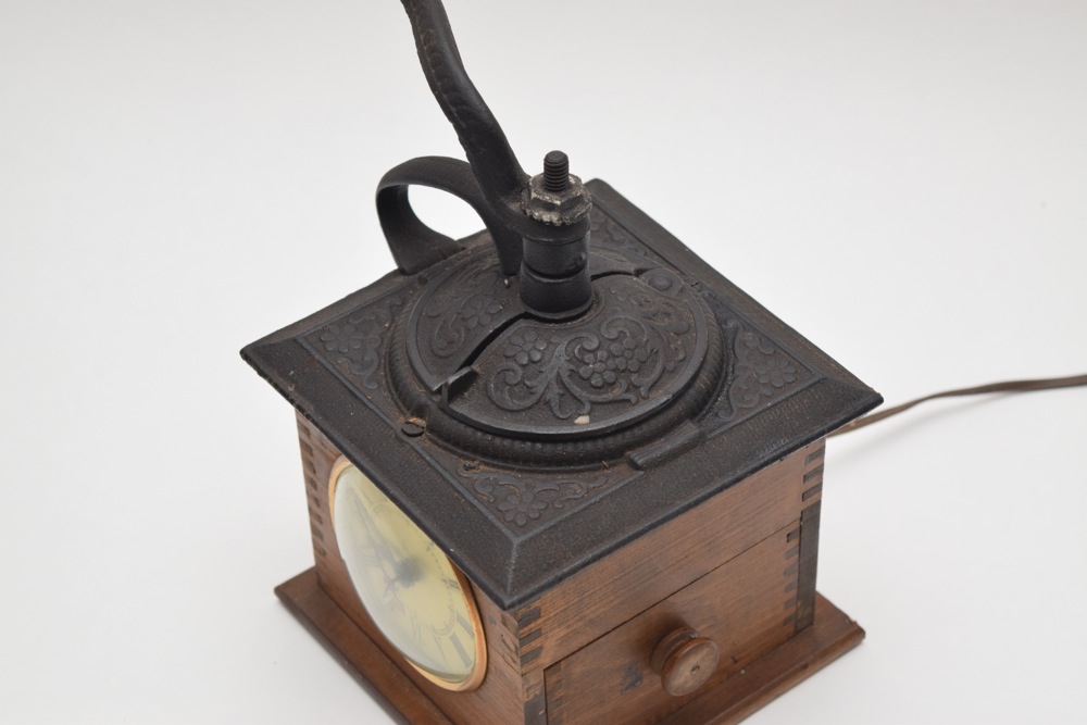 Vintage Coffee Grinder Clock
