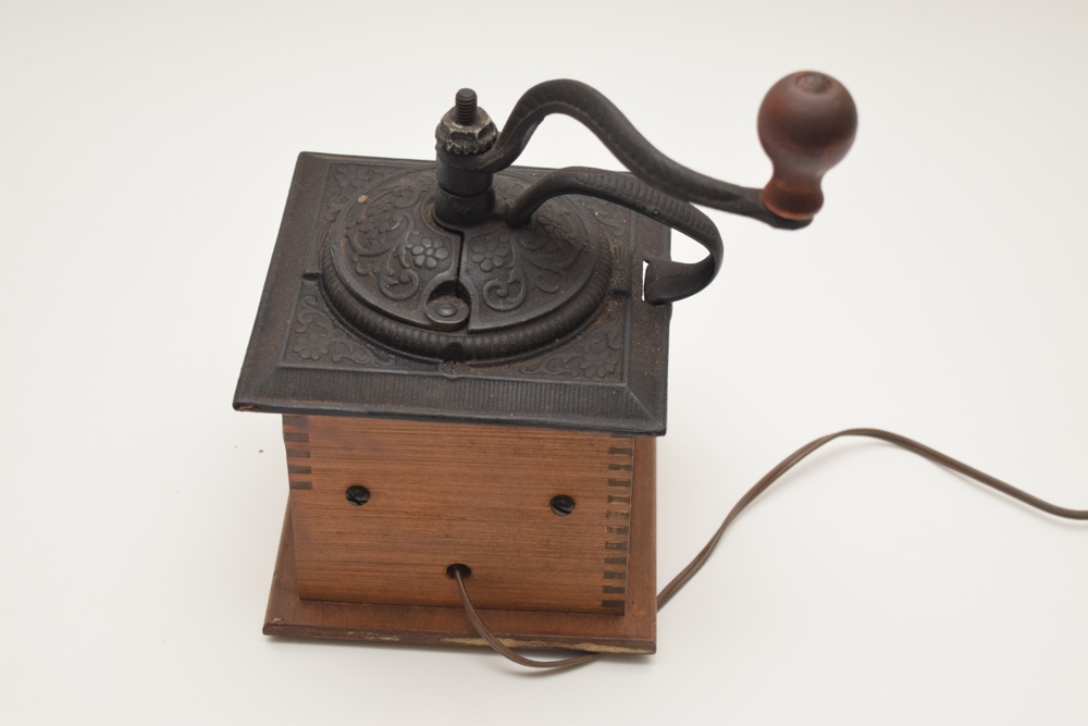 Vintage Coffee Grinder Clock