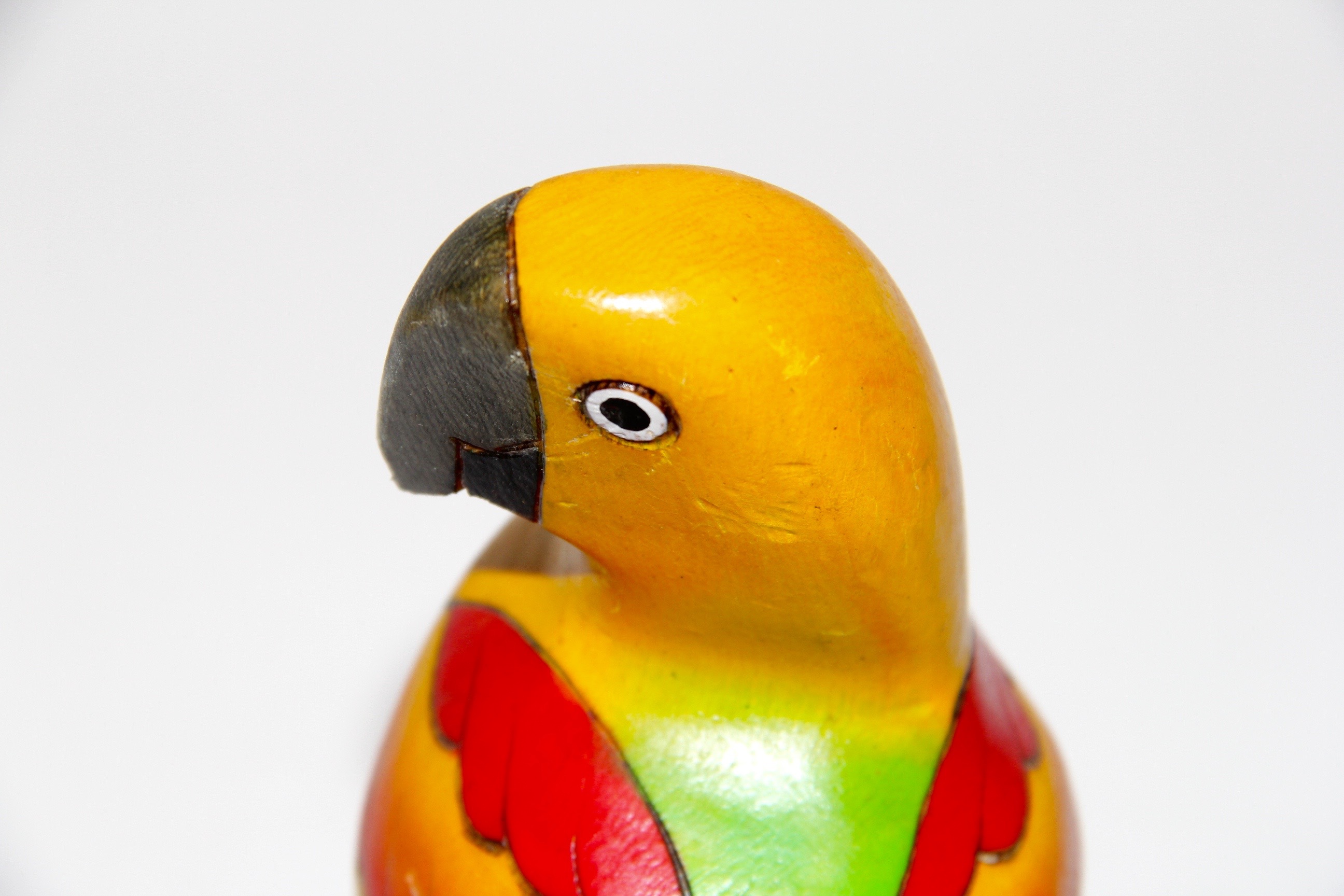 Hand Painted Wooden Toucans and Parakeet
