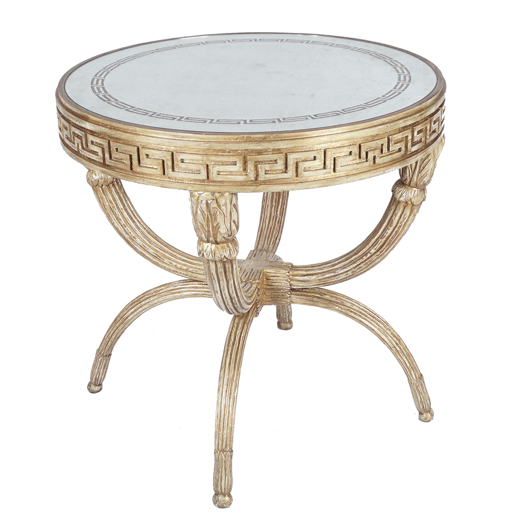 Lillian August for Hickory White "Park Avenue" Lamp Table with Mirrored Top
