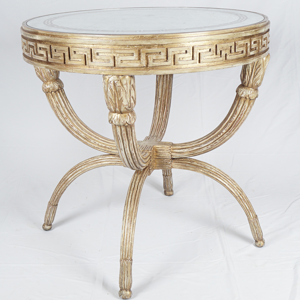 Lillian August for Hickory White "Park Avenue" Lamp Table with Mirrored Top