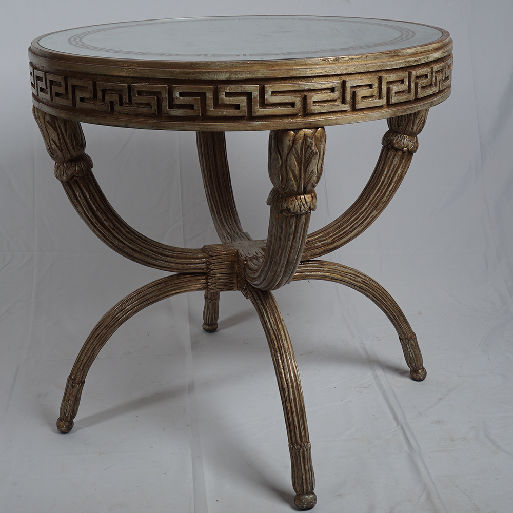 Lillian August for Hickory White "Park Avenue" Lamp Table with Mirrored Top