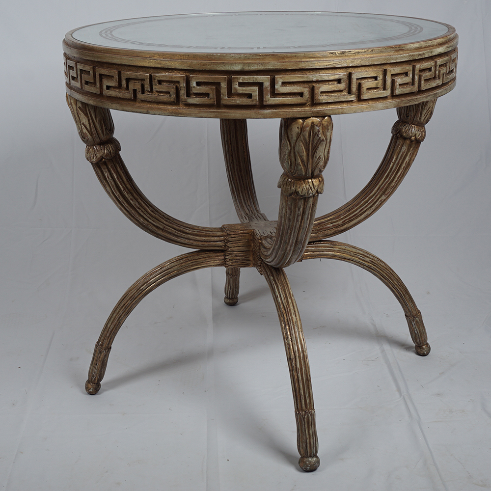 Lillian August for Hickory White "Park Avenue" Lamp Table with Mirrored Top