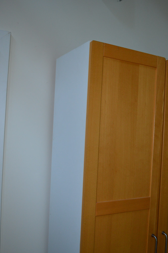 Birch Veneer Front Four Door Storage Cabinet