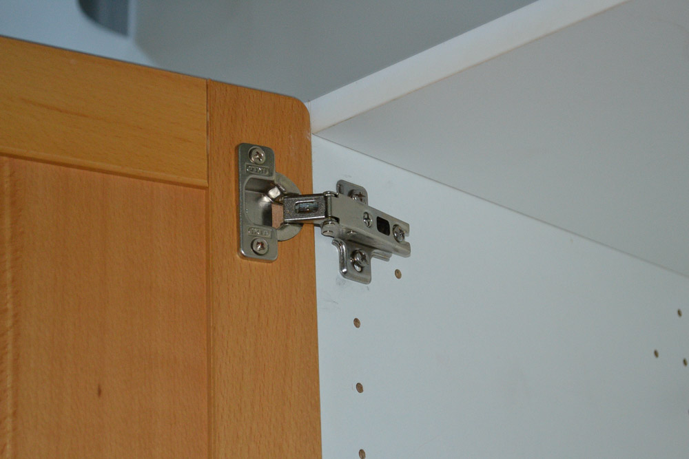 Birch Veneer Front Four Door Storage Cabinet