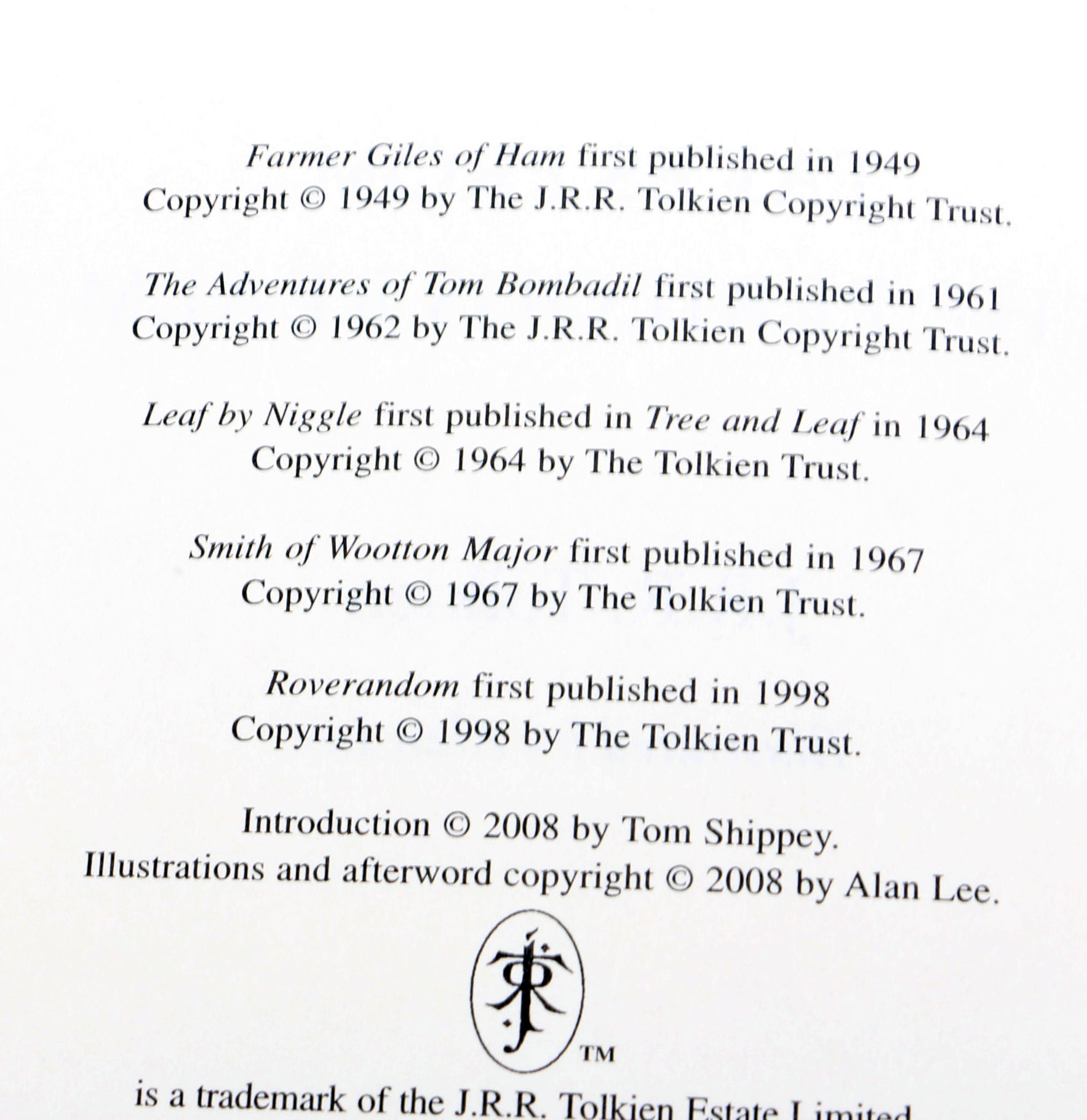 Collector's Edition of "Tales From The Perilous Realm" by J.R.R. Tolkien