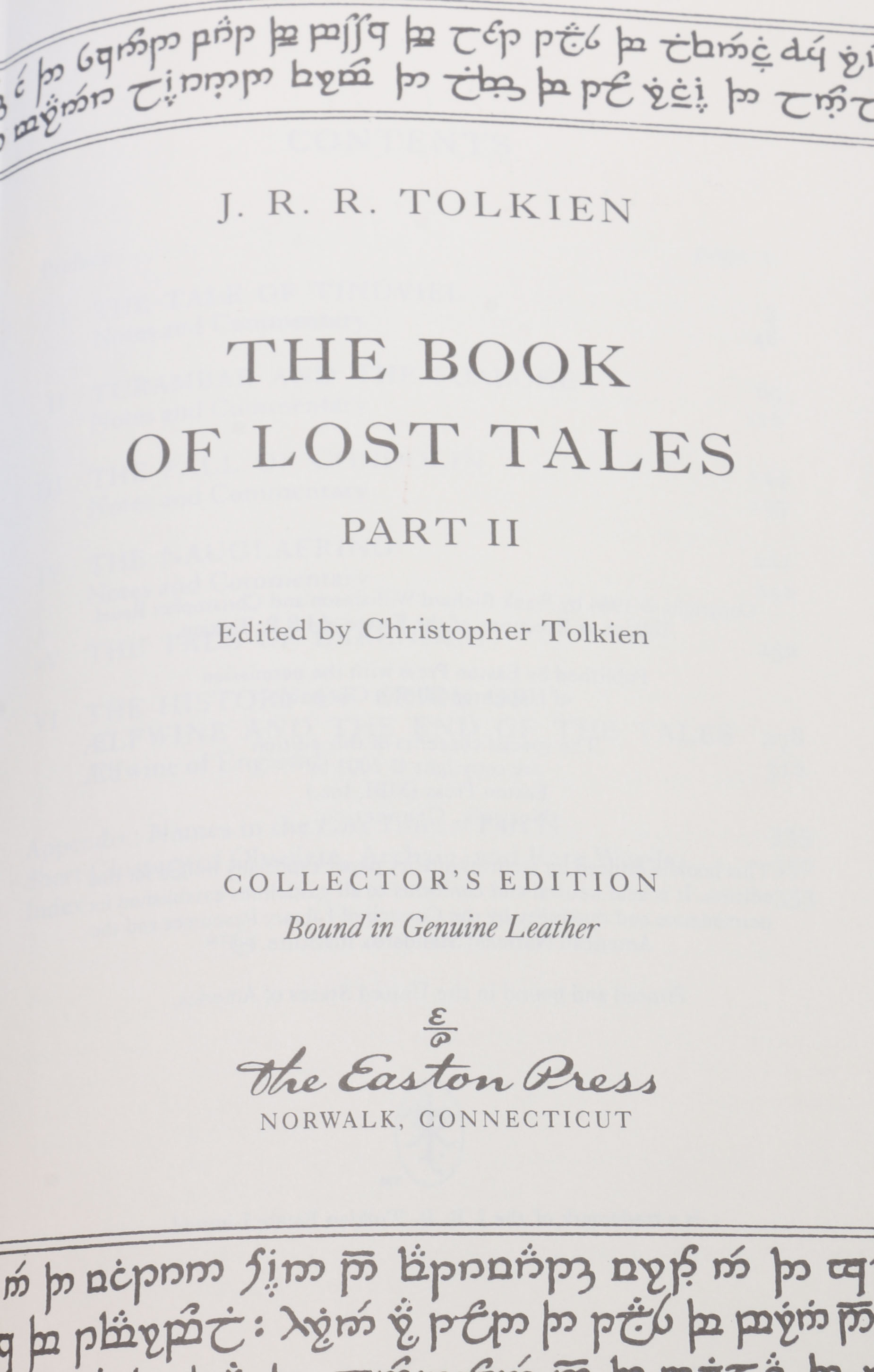 Collector's Edition of "The Book of Lost Tales" by J.R.R. Tolkien