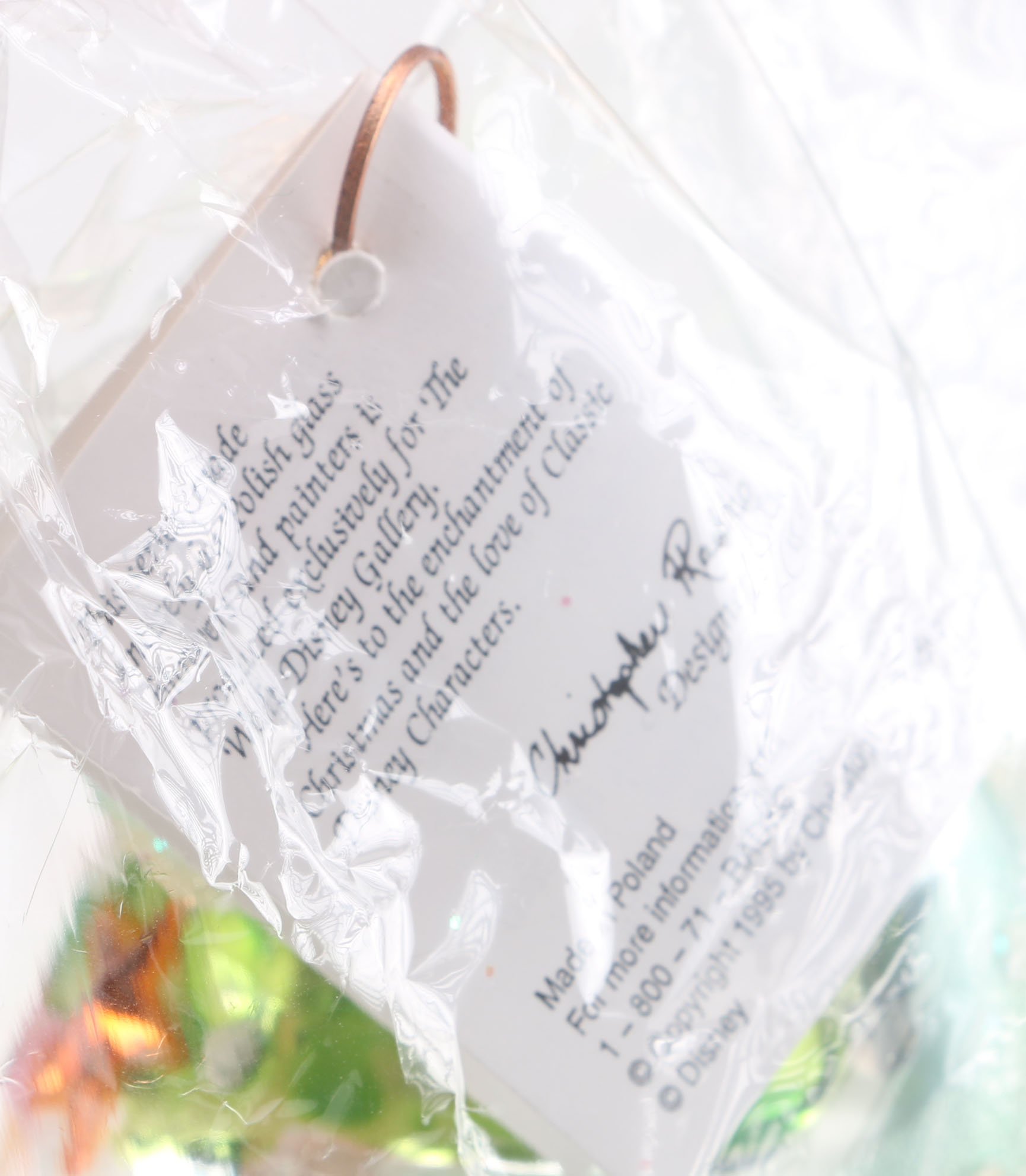 1996 Christopher Radko Disney's "Tinker Bell" Blown Glass Ornament