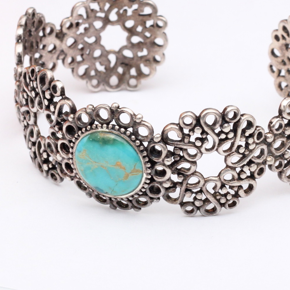 Sterling Silver Turquoise Cuff Bracelet